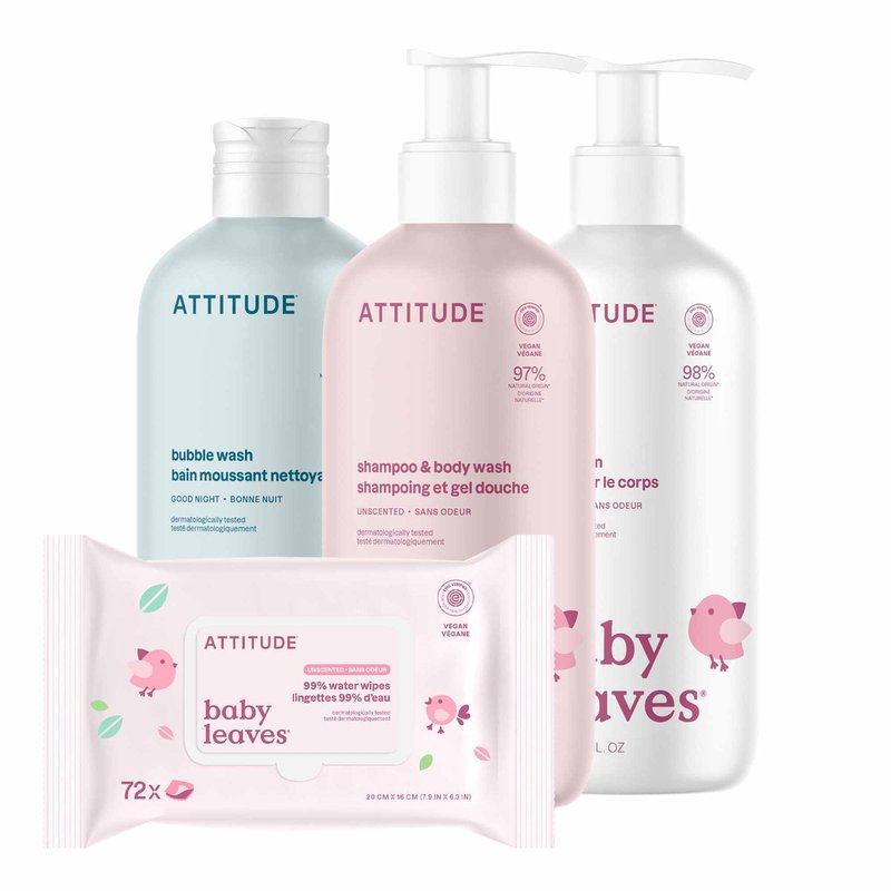 ATTITUDE Baby Bath Essentials Kit (Newborn Bath & Care Kit)