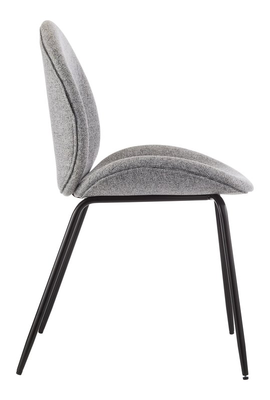 Canvas Elio Upholstered Modern Fabric Dining Chair, Grey