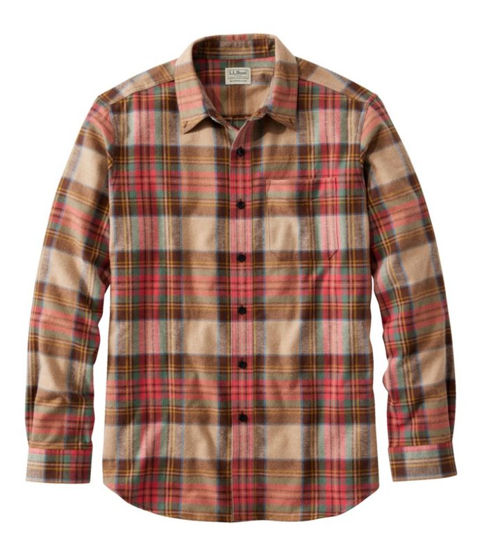 L.L.Bean Men's Scotch Plaid Flannel Shirt, Traditional Fit