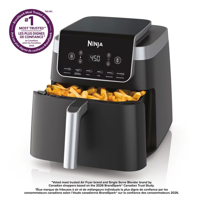 Ninja Air Fryer Pro XL 6-in-1, 6.15L (AF181C), Black