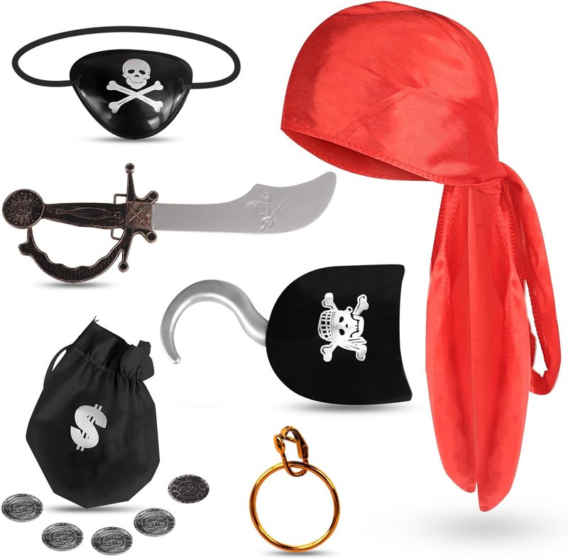 Pirate Costume Set for Kids (7-Piece)