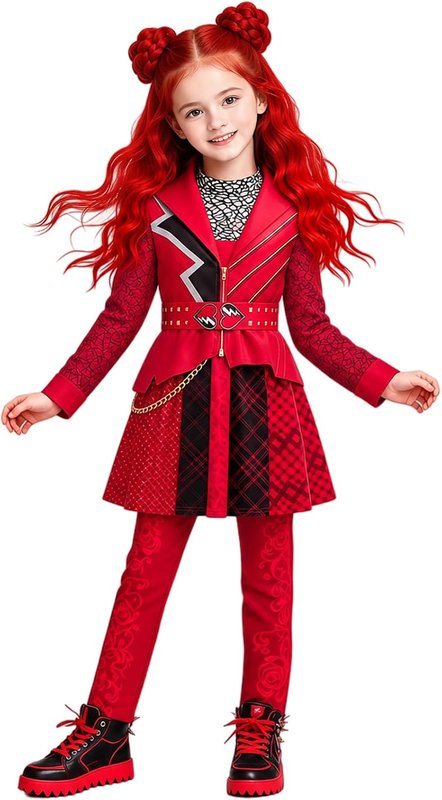 Red Princess Costume Girls Halloween Outfit with Gloves, XL (Amazon.ca)