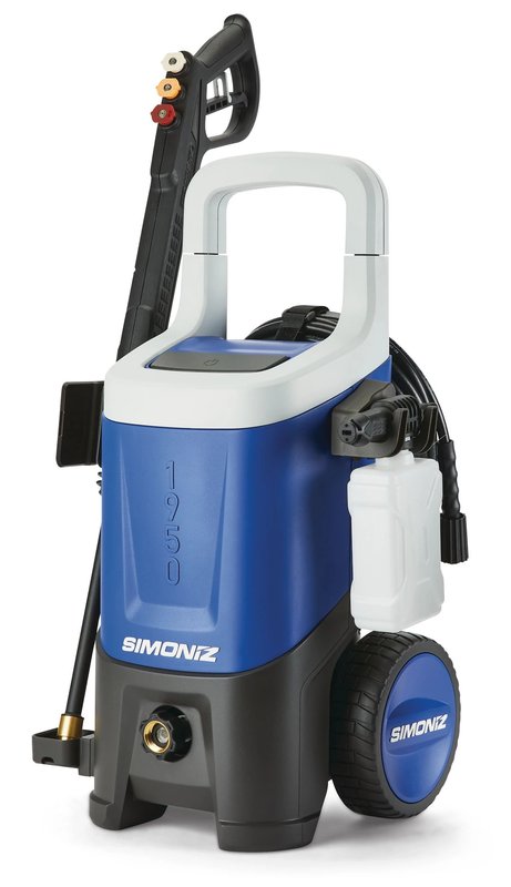 SIMONIZ 1950 PSI 1.8 GPM Wheeled Electric Pressure Washer with Foam Blaster