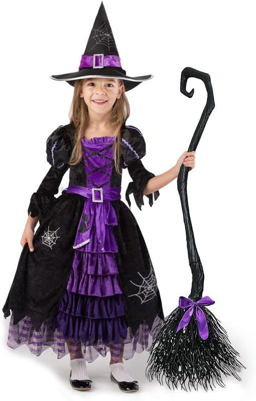 Spooktacular Creations Fairytale Purple Witch Costume with Broom, Small 5-7 (Amazon.ca)