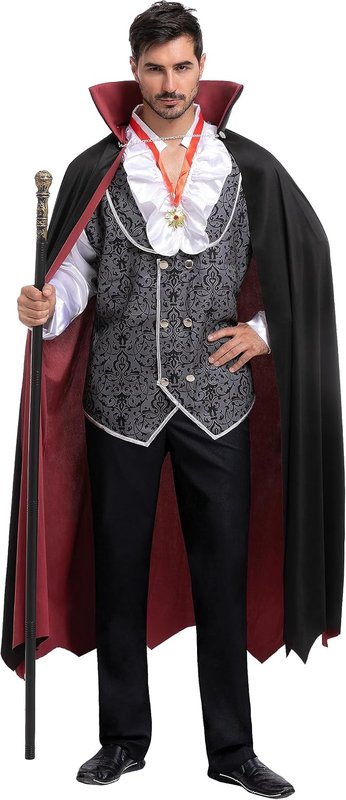 Spooktacular Creations Men's Dracula Cape Halloween Costume